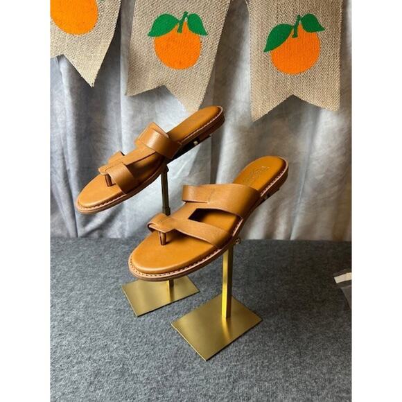 Gretta Tan Franco Sarto Flat Sandals size 7 - Picture 1 of 7